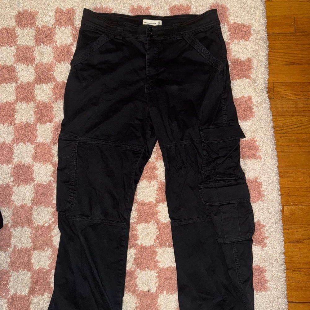 Abercrombie & Fitch Black Cargo Pants
